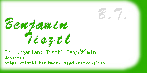 benjamin tisztl business card